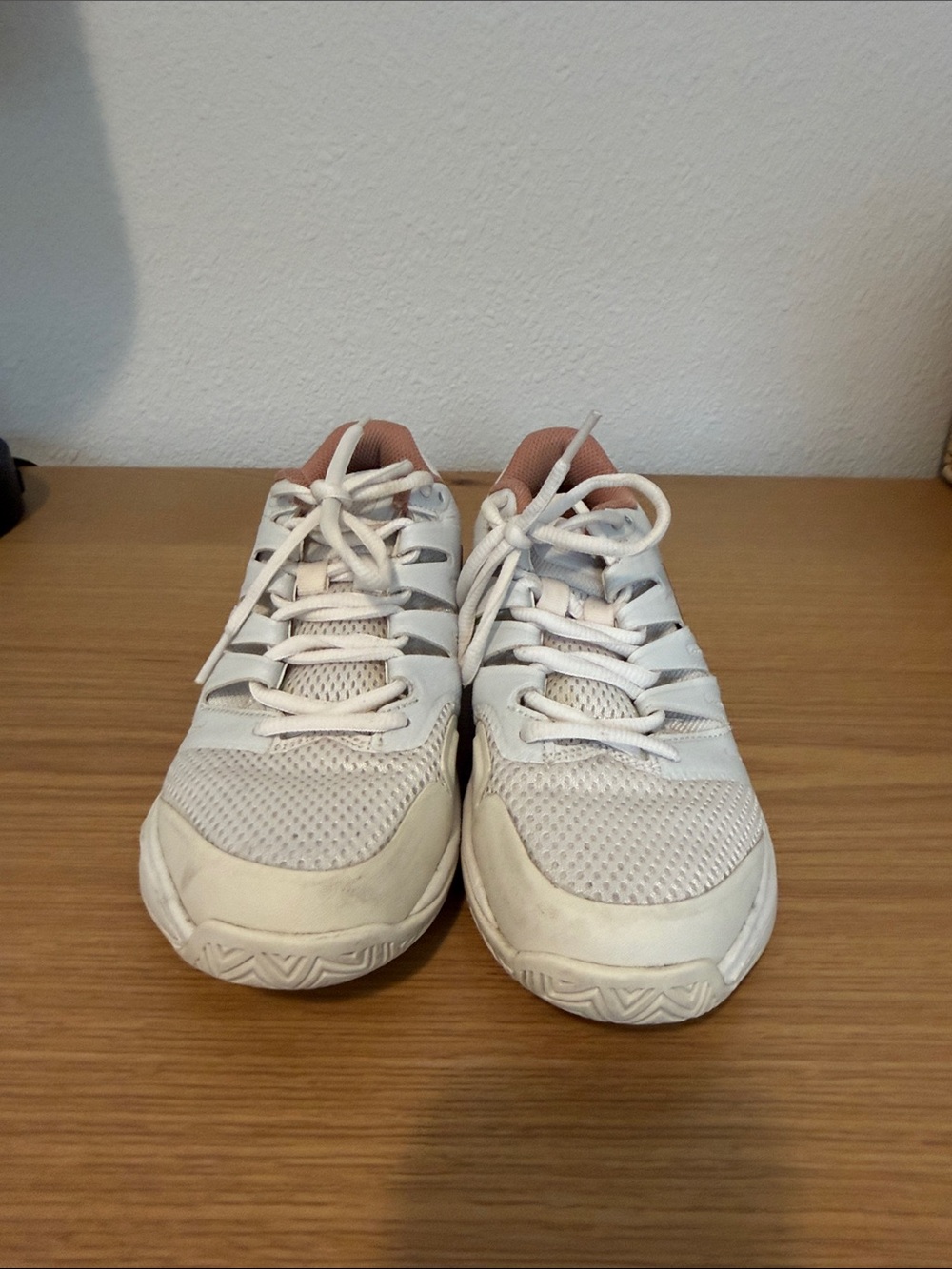 Nike Women's White Athletic Sneakers with Light Pink Lining